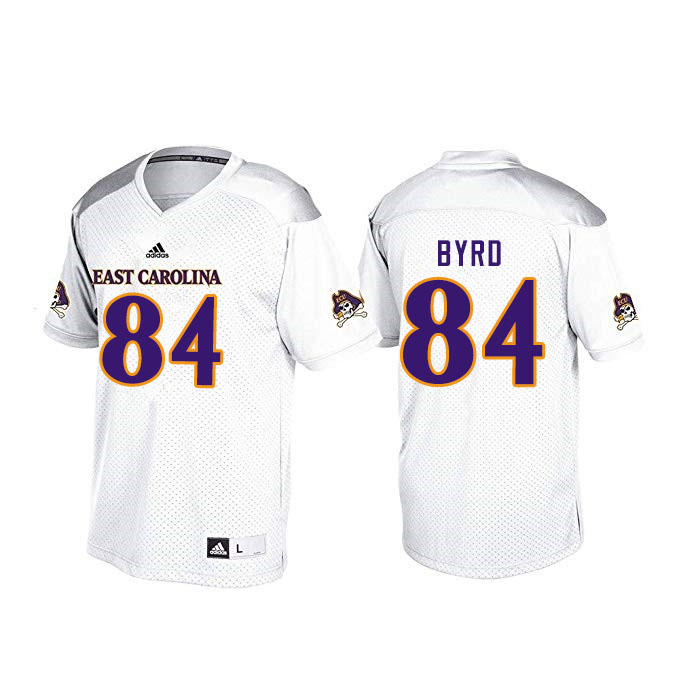 Men #84 Zech Byrd ECU Pirates College Football Jerseys Sale-White